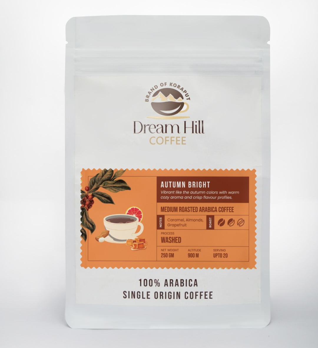 Autumn Bright - Medium Roast (250g, Single Origin, 100% Arabica Coffee)